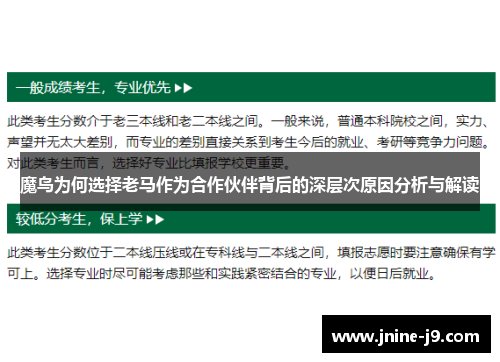魔鸟为何选择老马作为合作伙伴背后的深层次原因分析与解读